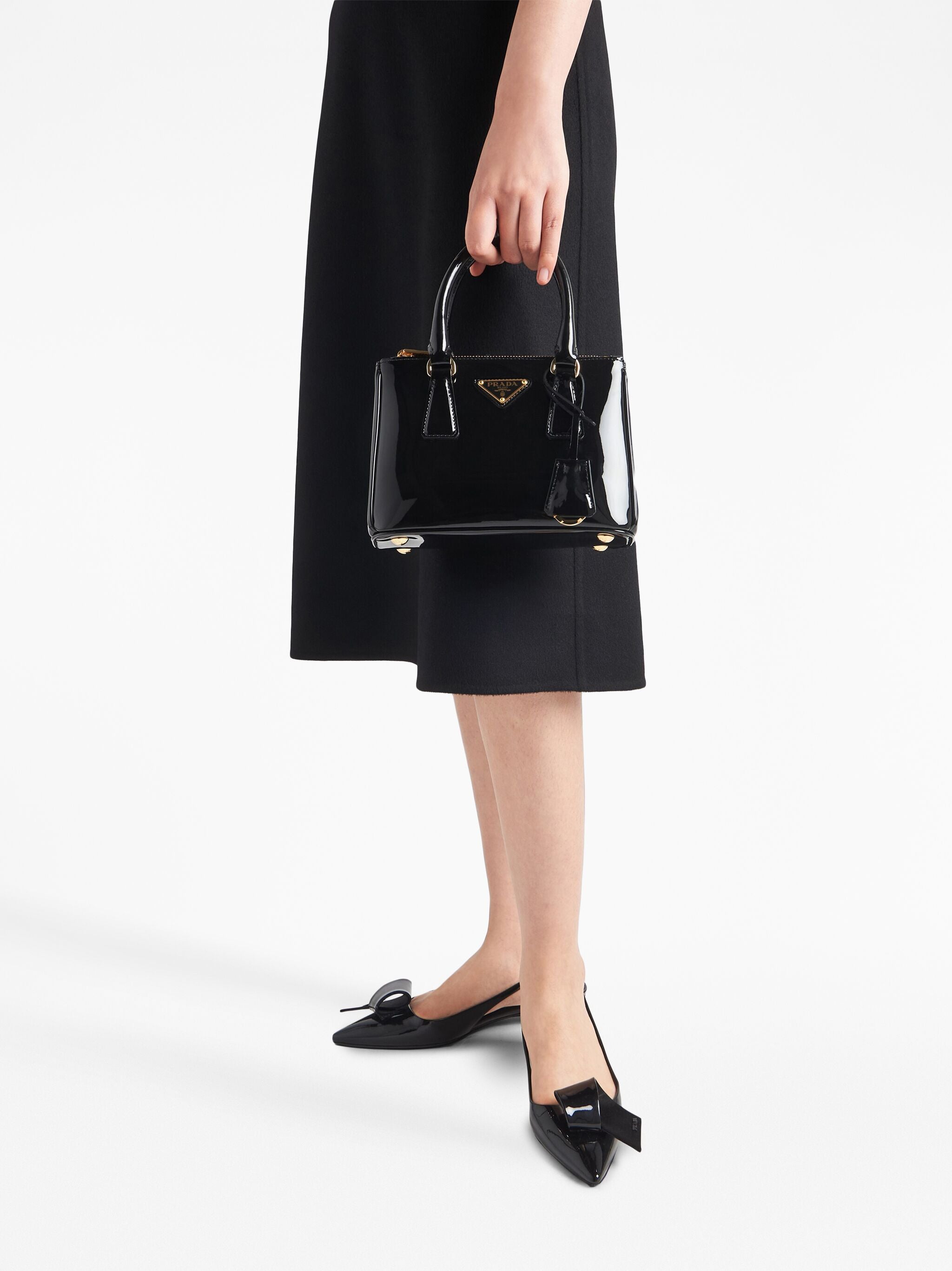 Borsa Galleria Mini In Vernice Black