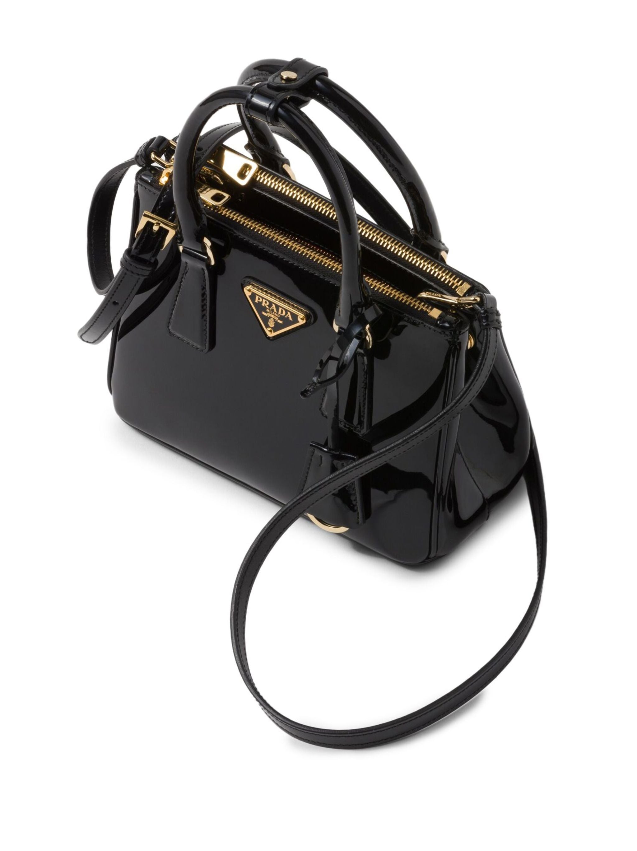 Borsa Galleria Mini In Vernice Black
