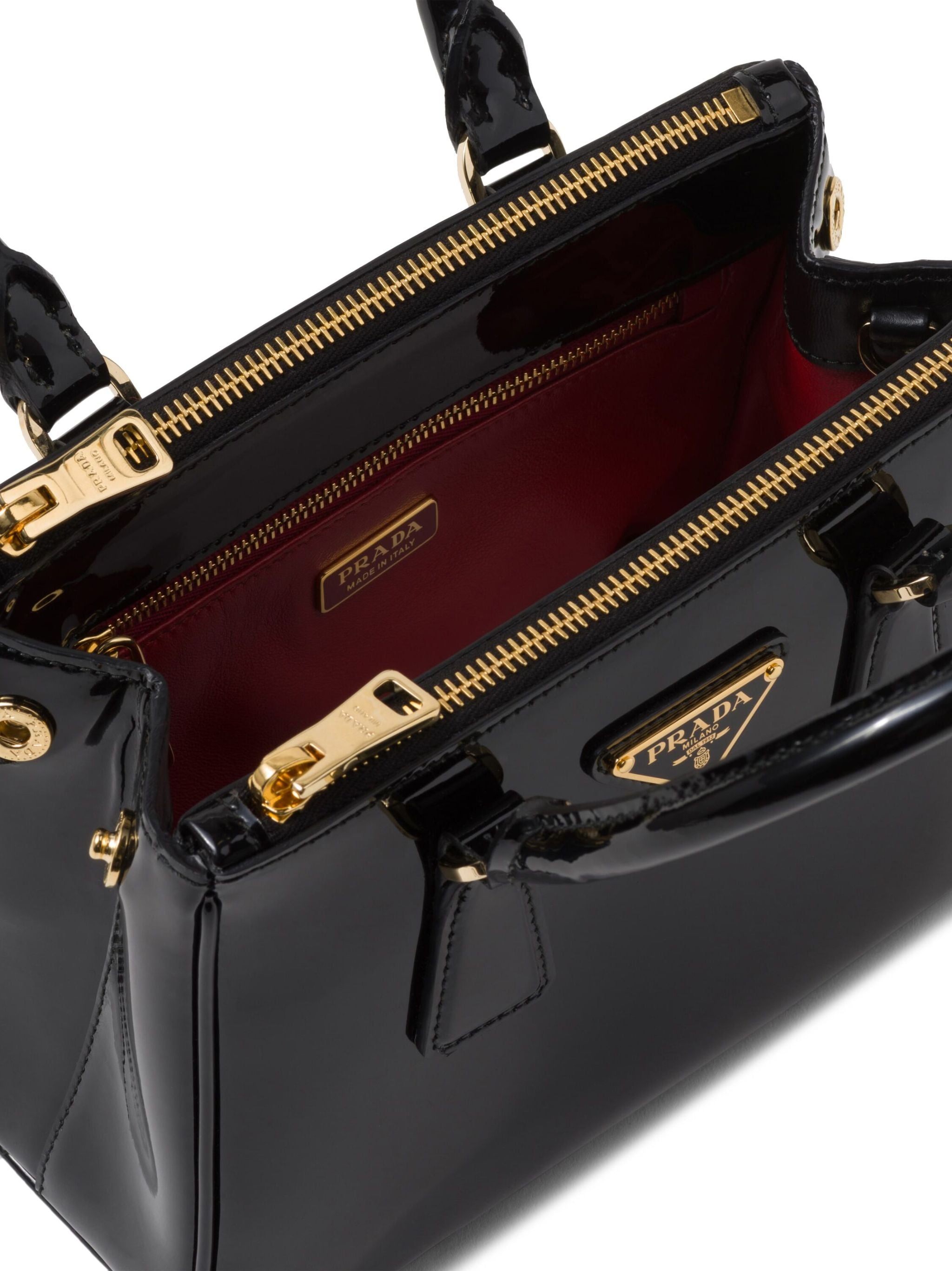 Borsa Galleria Mini In Vernice Black