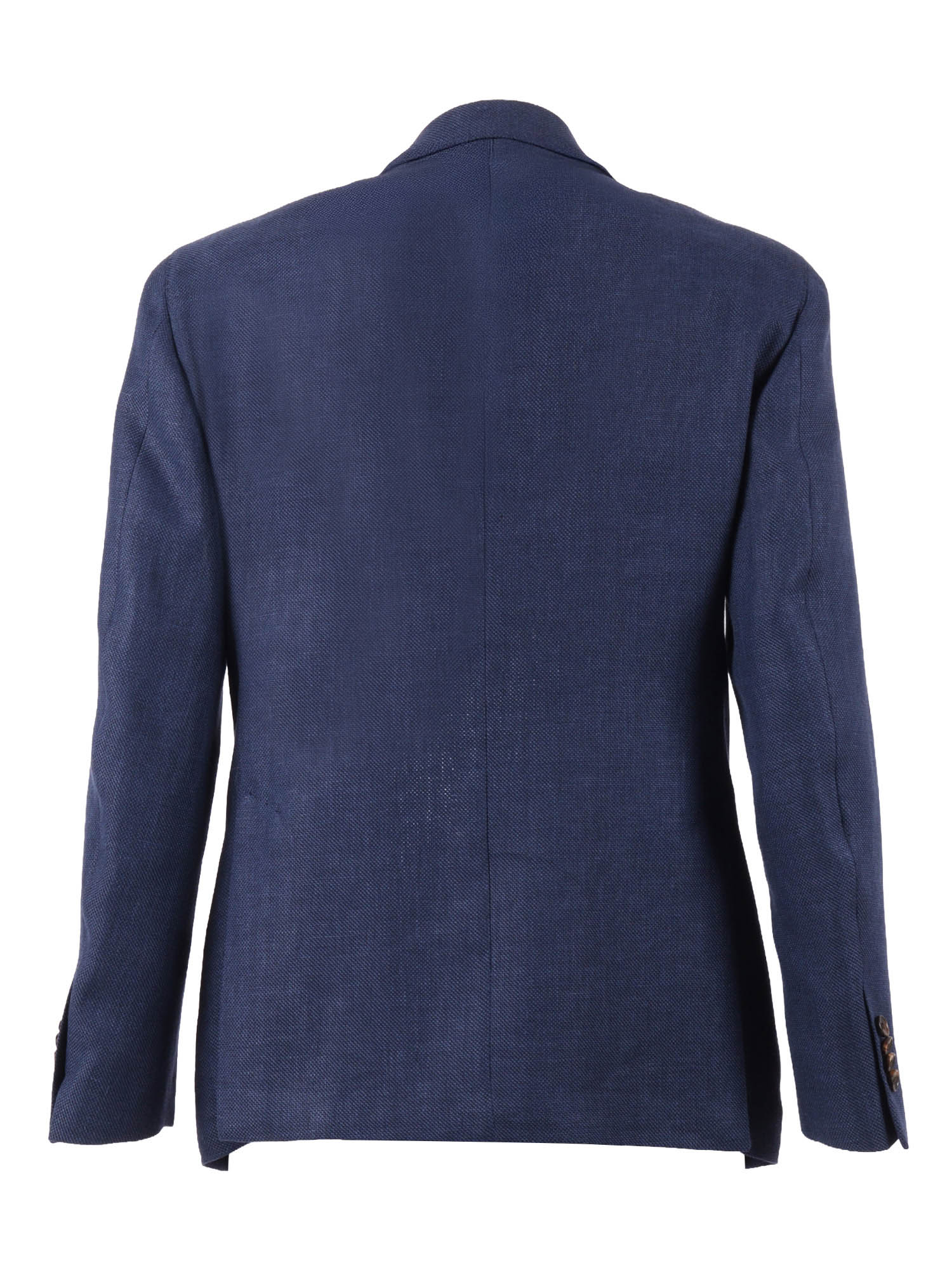 Jacket Blue Linen Virgin Wool