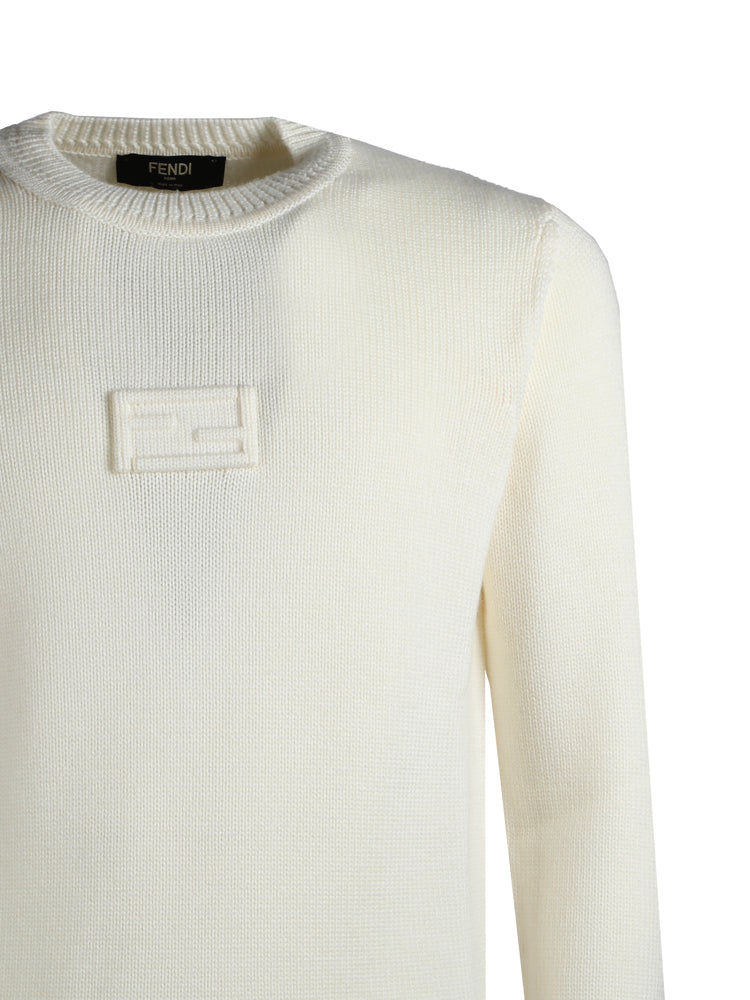 Fendi Sweaters White Wo+nr1bott:madreperla