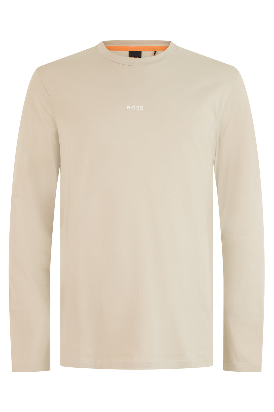 Long Sleeve Cotton T-Shirt Light Beige T-shirts