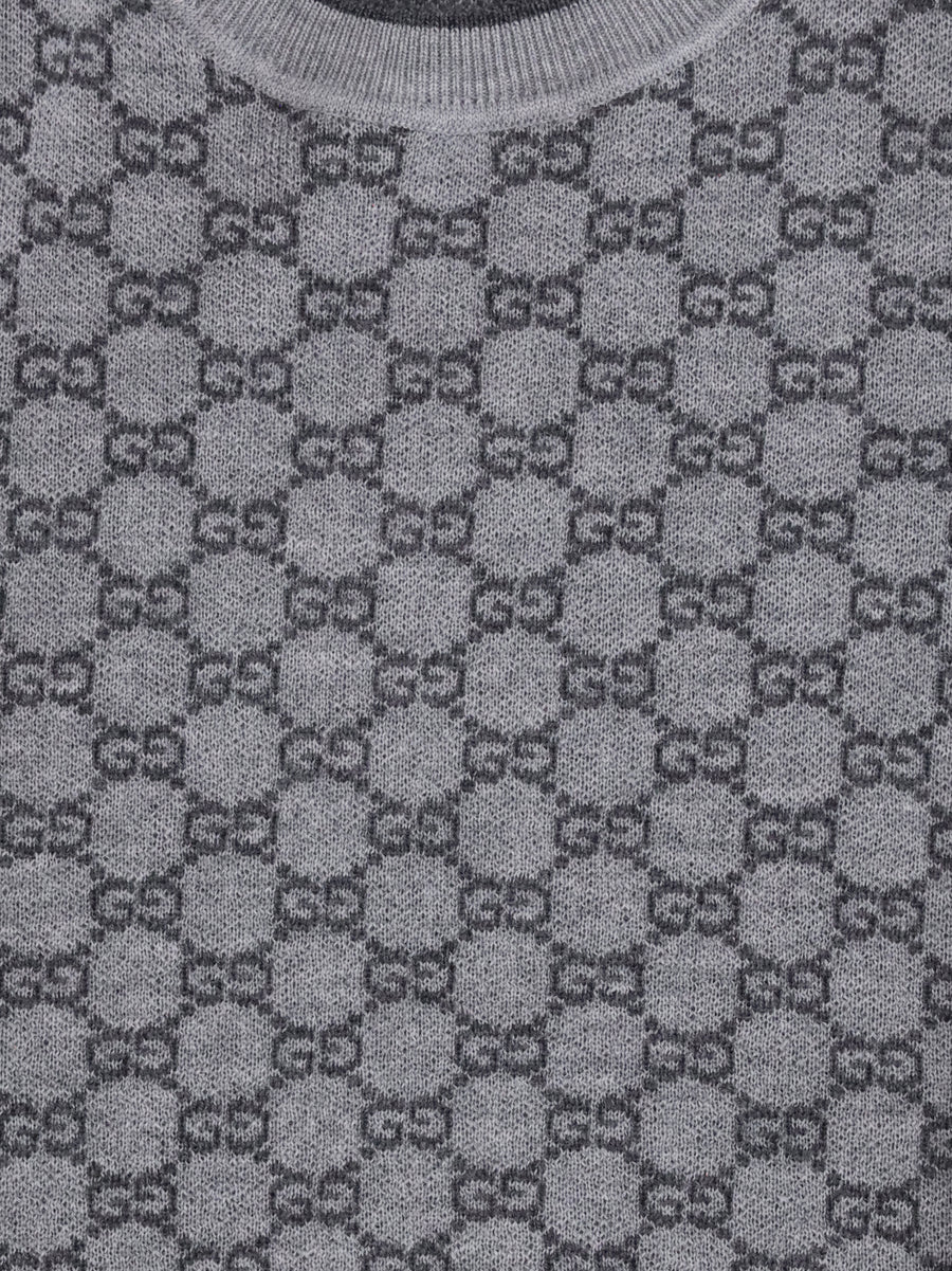 Wool Sweater For Girl Medium Grey/dk Grey