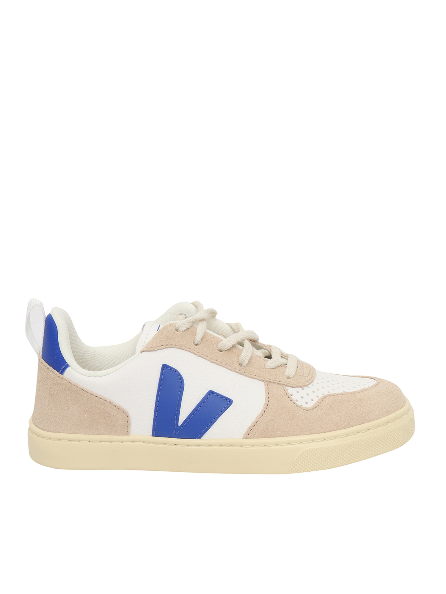 SMALL V-10 LACES CHROMEFREE LEATHER EXTRA-WHITE_PAROS_ALMOND SNEAKERS White Kid
