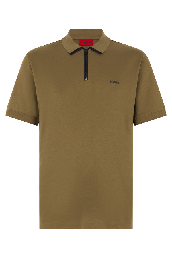 Polo Shirt Khaki Cotton