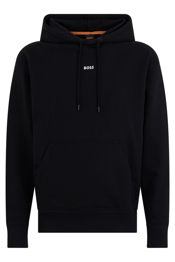 Hooded Sweatshirt Black Cotton Jumpers