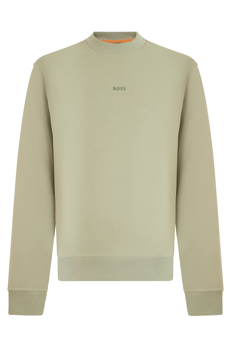 Cotton Crew Neck Sweatshirt Open Green Sweatshirts