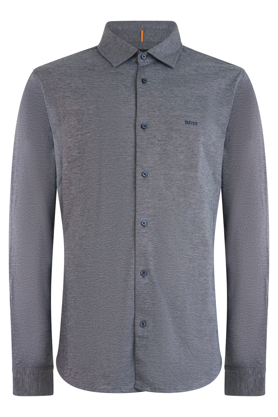 Cotton Jersey Long-Sleeve Shirt Dark Blue