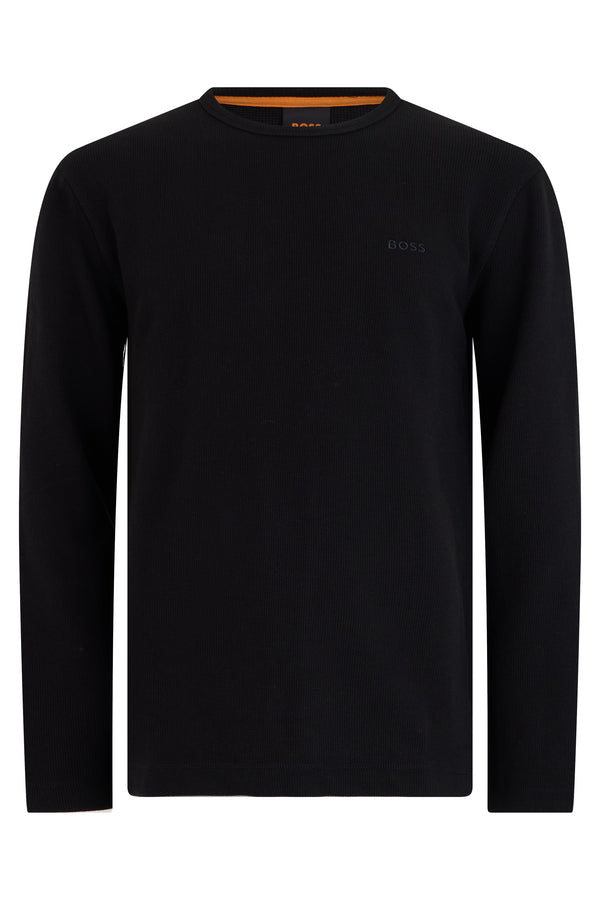 Long Sleeve Cotton Shirt Black T-shirts