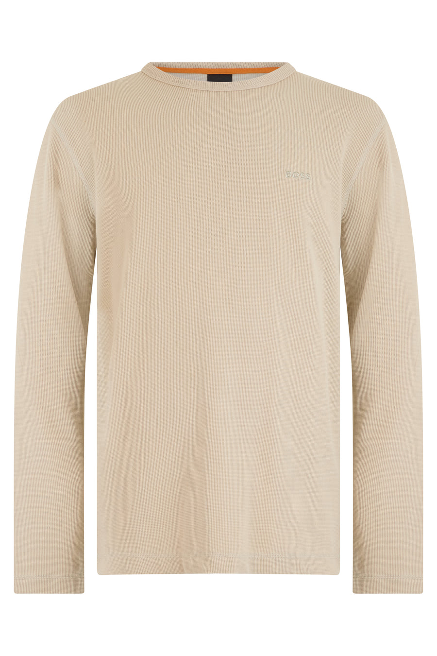 Long-Sleeve Cotton T-Shirt Light Beige T-shirts