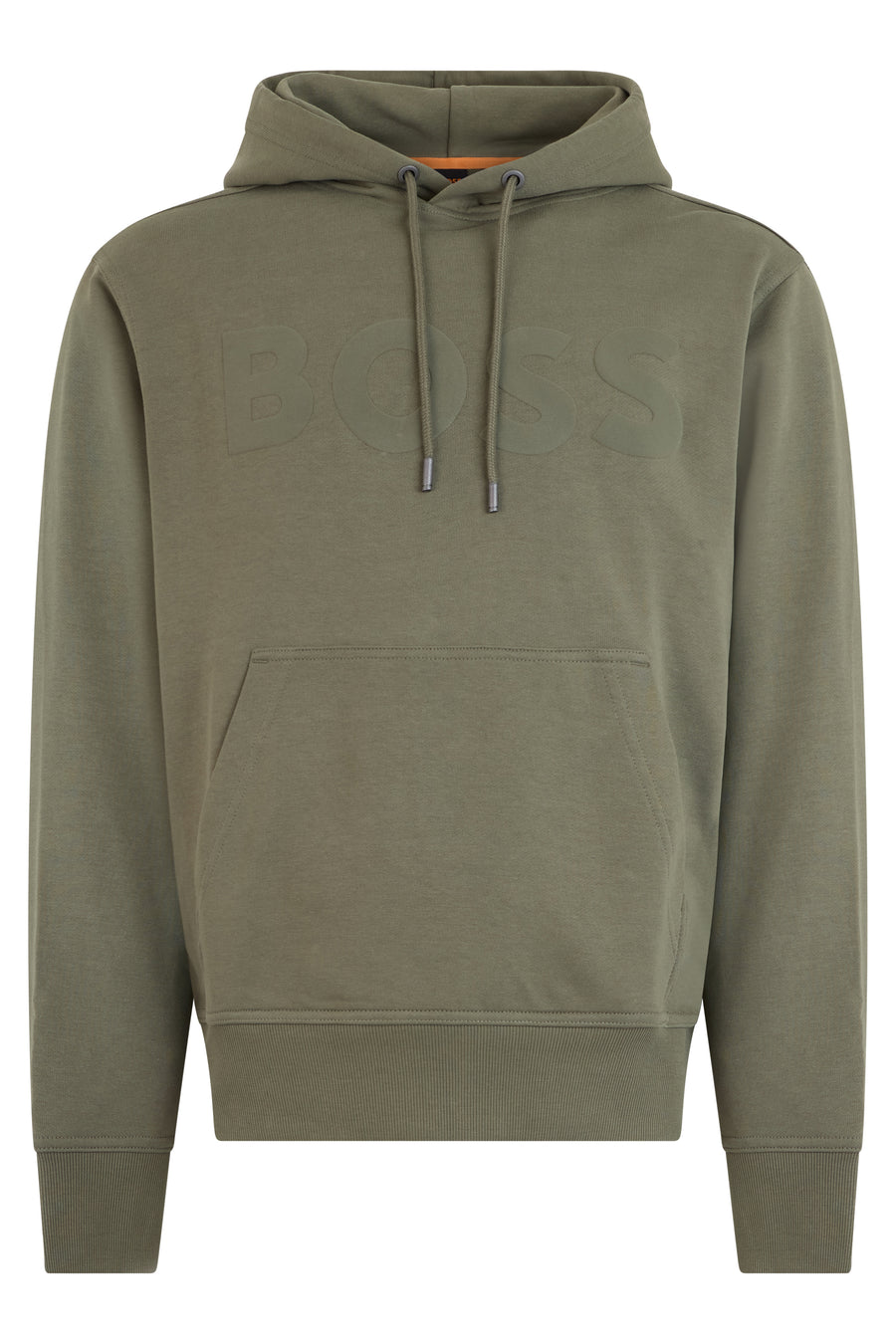 Cotton Hoodie Open Green Jumpers