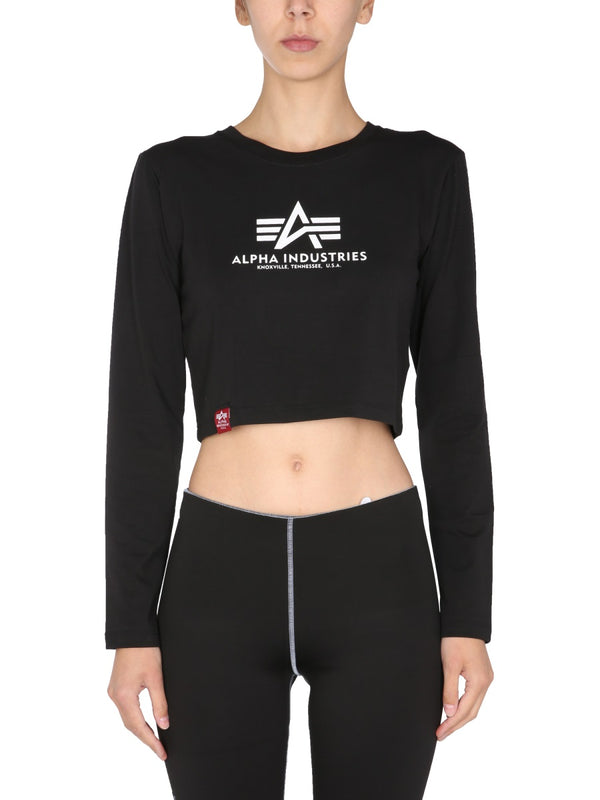 Cropped Fit T-Shirt Black Cotton T-shirts