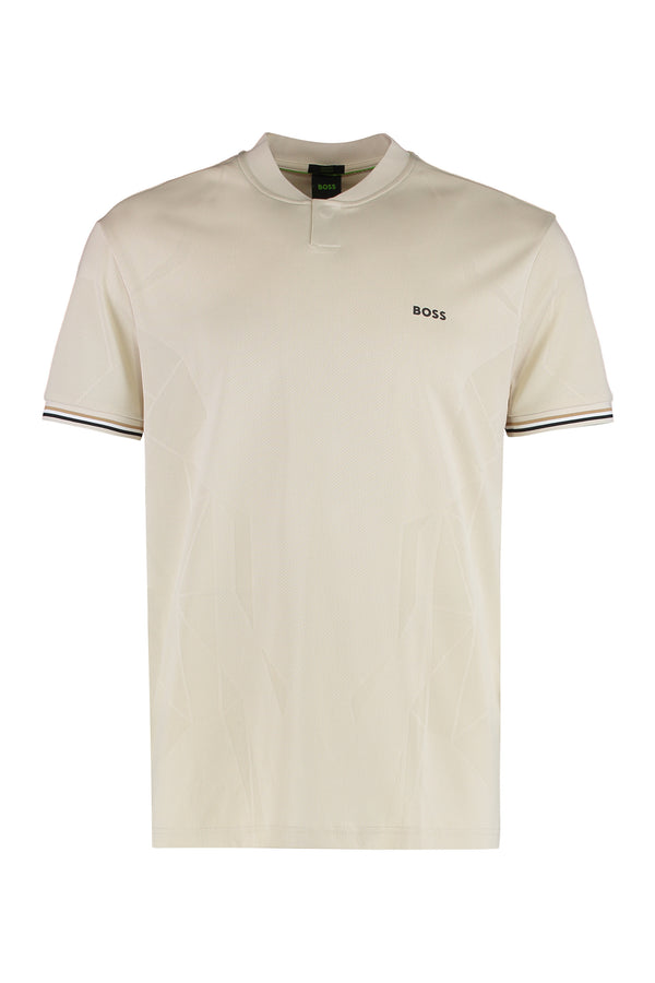Technical Fabric T-Shirt Beige Polyester T-shirts