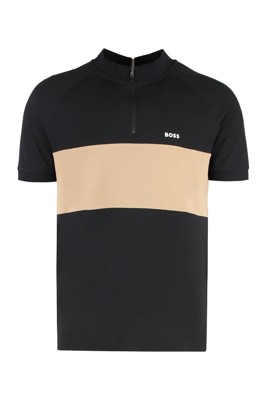 Stretch Cotton Piqué Polo Shirt Black