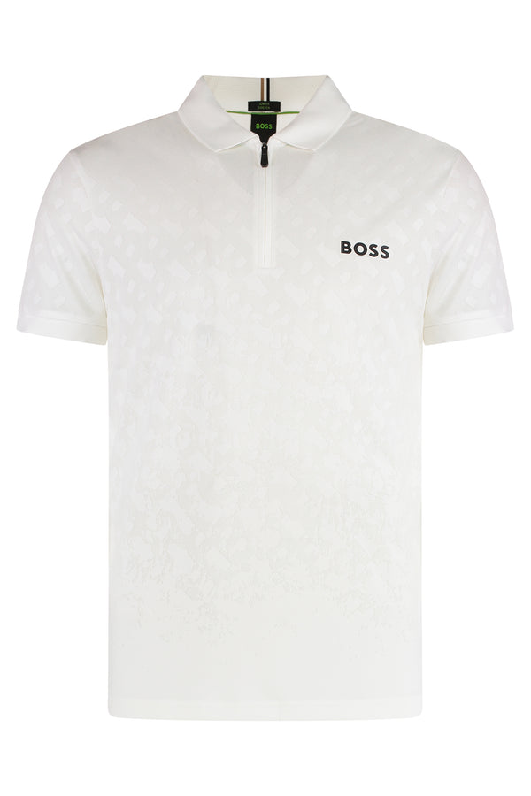 Technical Fabric Polo Shirt White Polyester