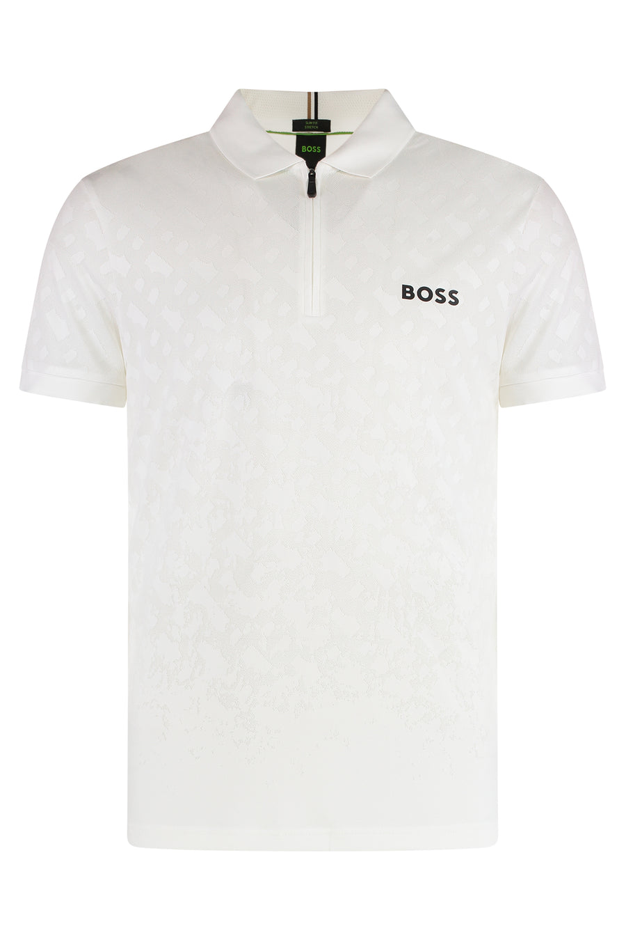 Technical Fabric Polo Shirt White Polyester