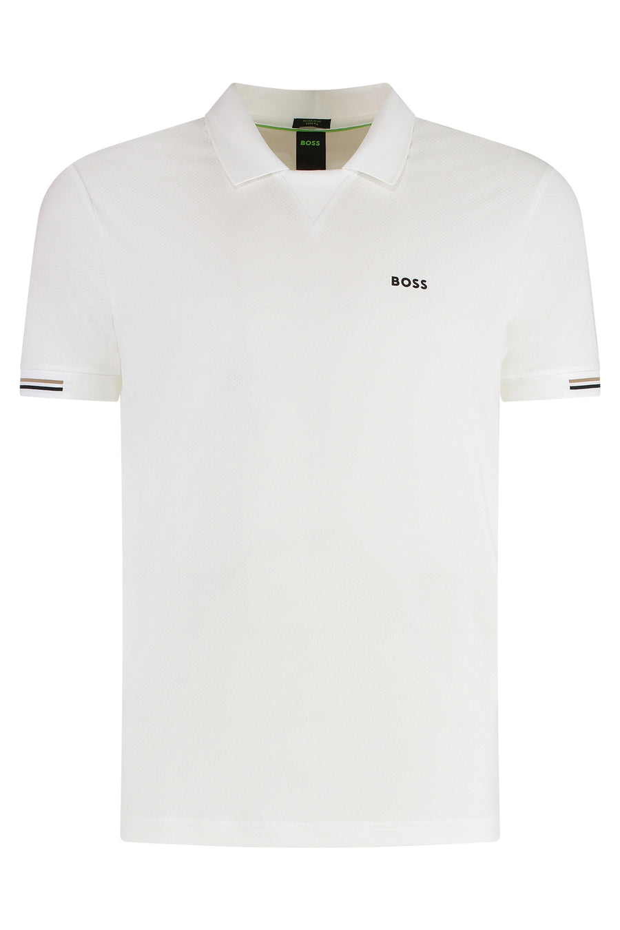 Technical Fabric Polo Shirt White Polyester