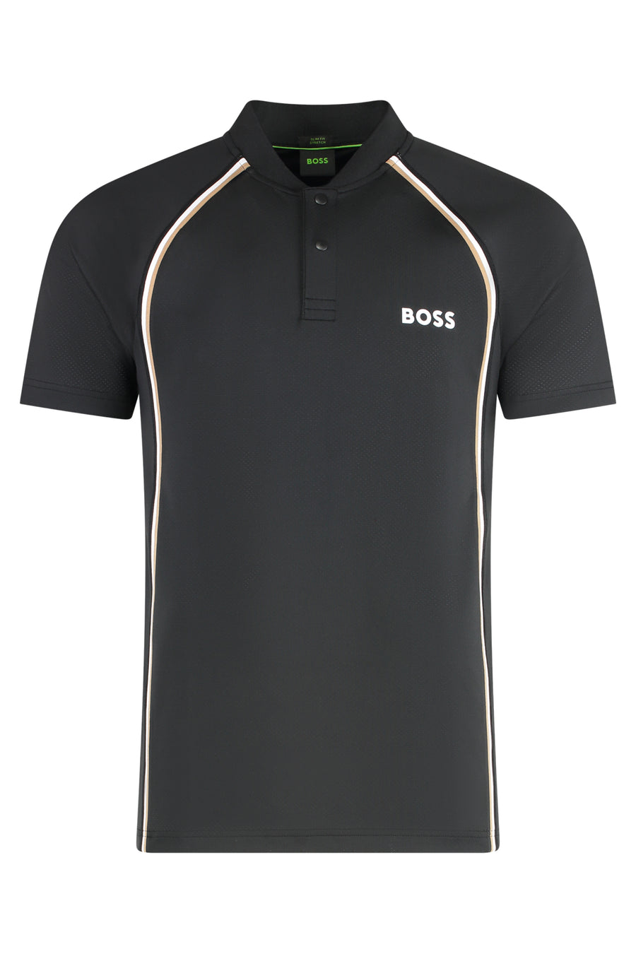 Technical Fabric Polo Shirt Black Polyester