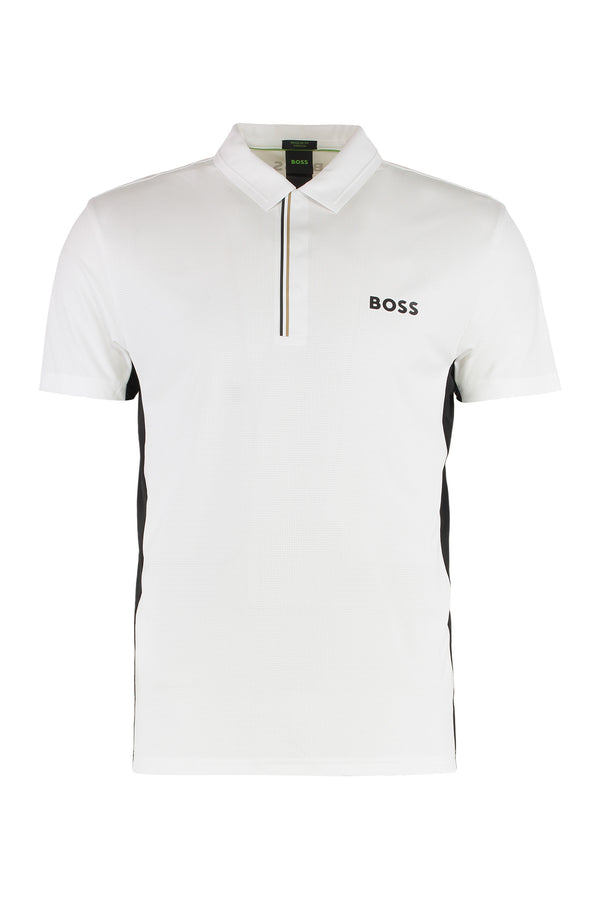 Technical Fabric Polo Shirt White Polyester