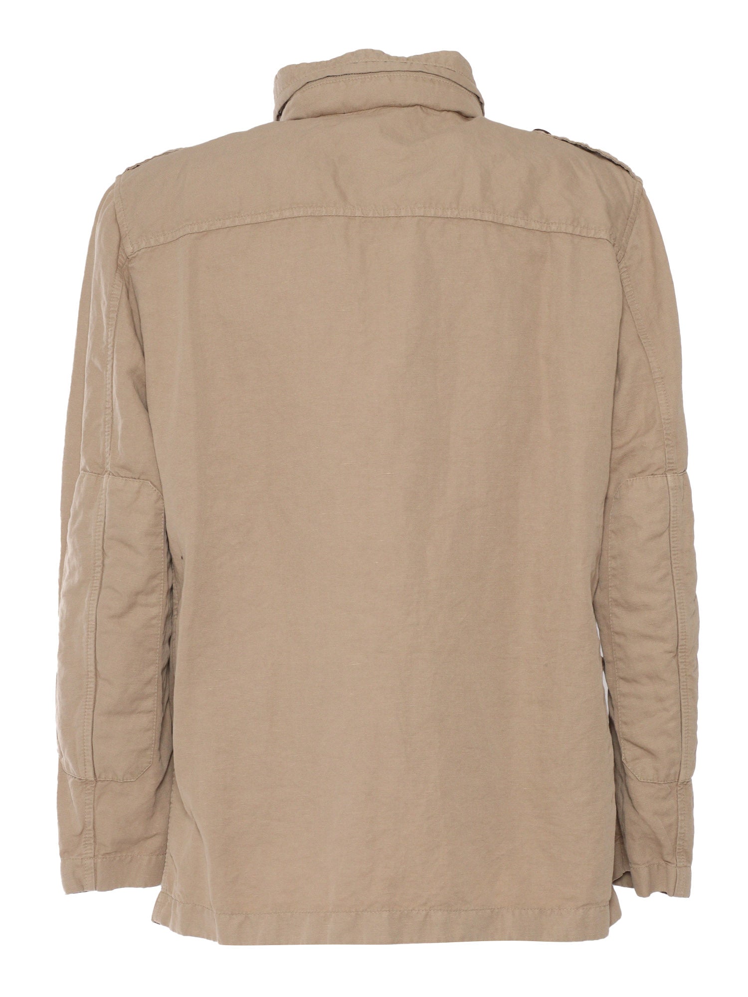 FAY EXPLORER FIELD JACKET Brown Cotton Linen Heavy
