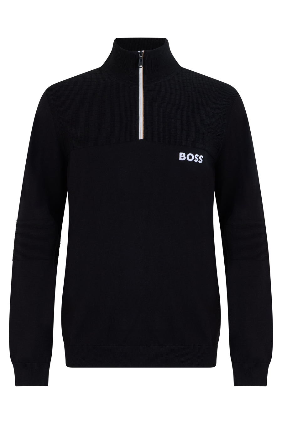 Cotton Sweatshirt With High Collar Black