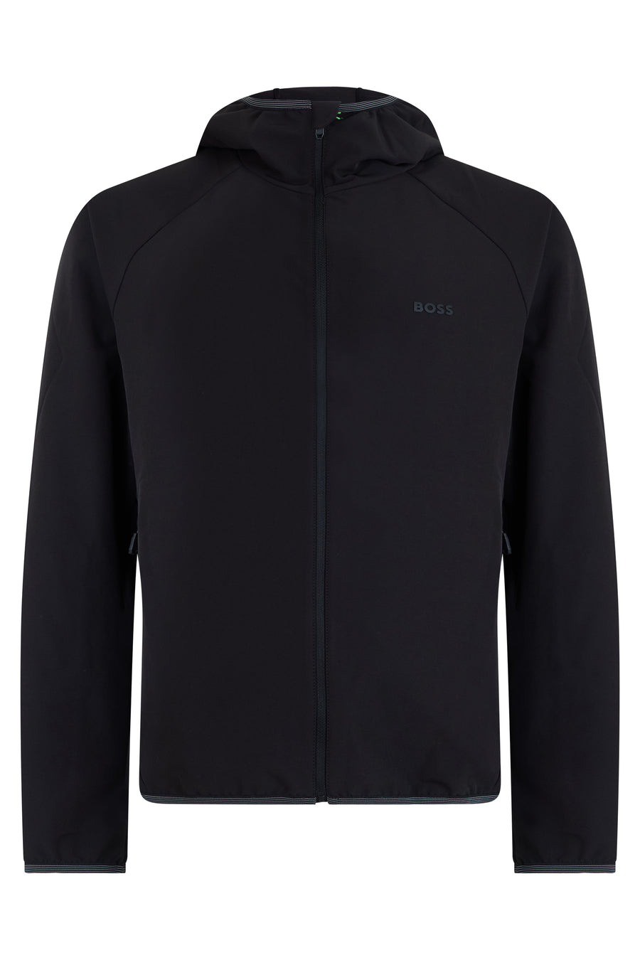 Waterproof Technical Jacket Black Polyester Raincoats