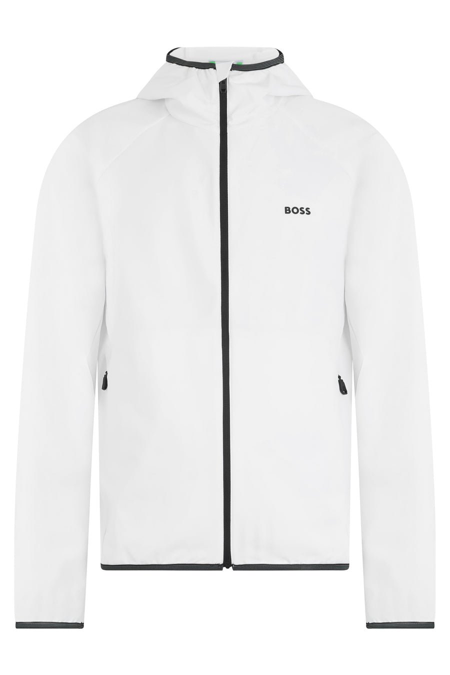 Waterproof Hooded Jacket White Polyester Raincoats