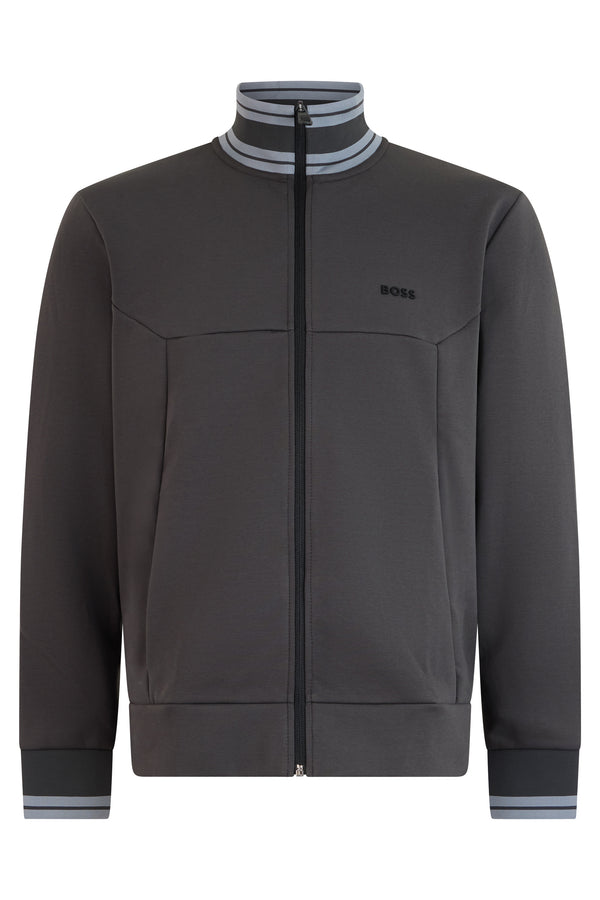 Cotton Zip-Up Hoodie Dark Grey