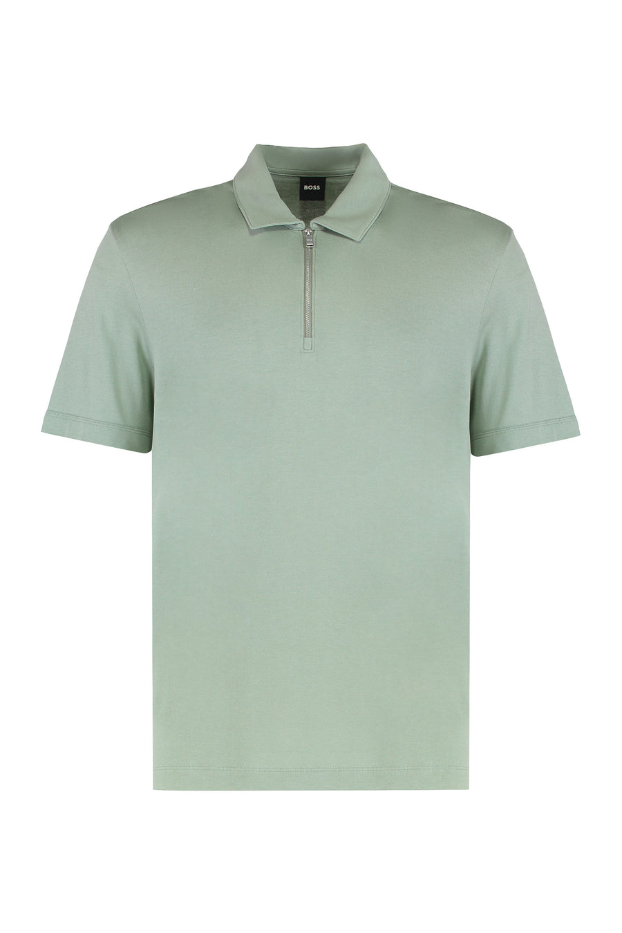 Pique Cotton Blend Polo Green Lyocell Shirts