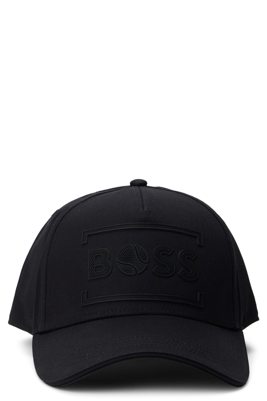 Visor Cap Black Cotton Hat