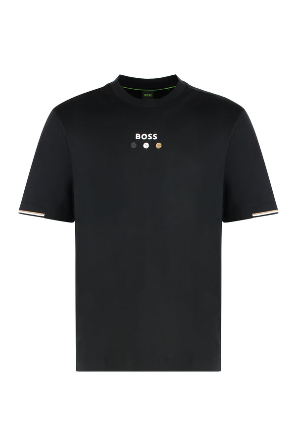 Black Cotton Crew-Neck T-Shirt T-shirts