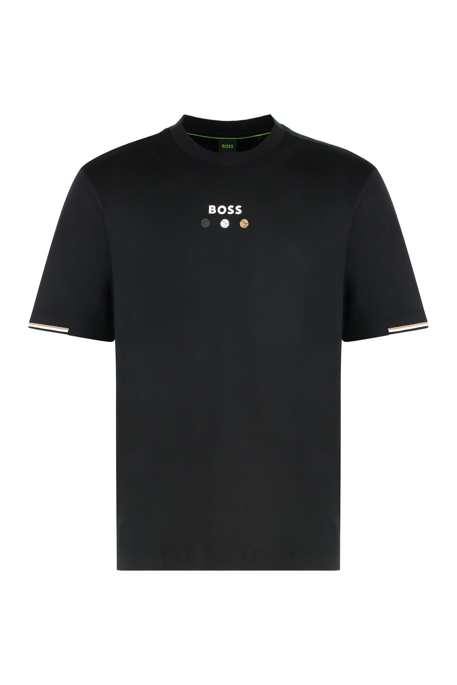 Black Cotton Crew-Neck T-Shirt T-shirts