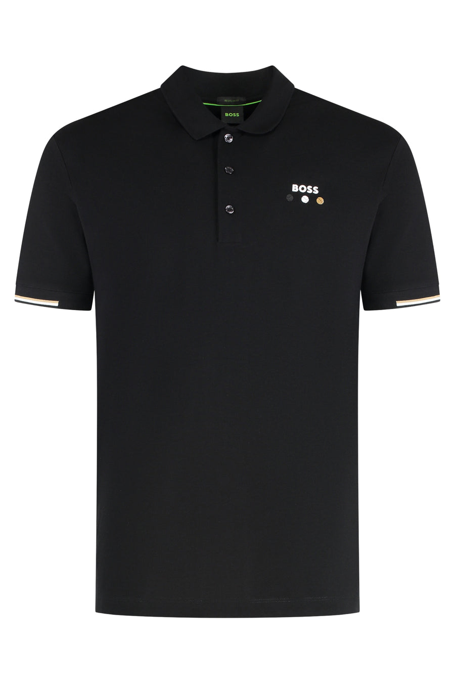 Polo Shirt Black Cotton