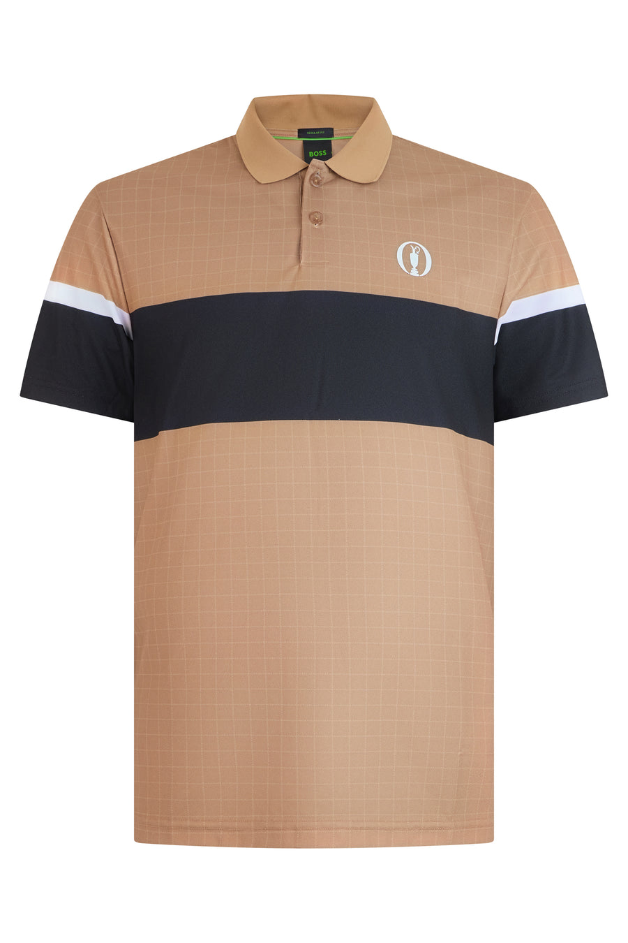 Short-Sleeve Polo Shirt Beige Technical Fabric Medium Polyester