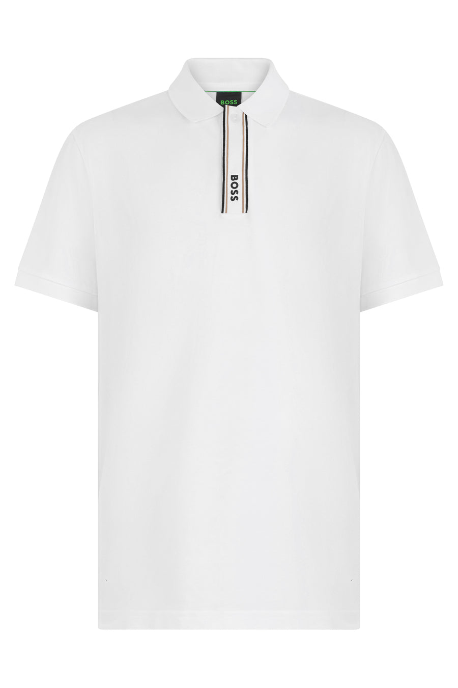 Short-Sleeve Polo Shirt White Cotton