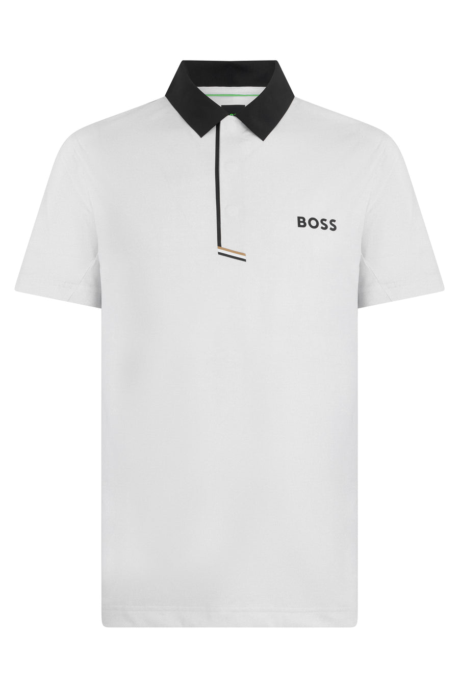 Short Sleeve Polo Shirt White Polyester