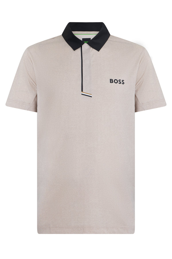 Short-Sleeved Polo Shirt Open White Polyester