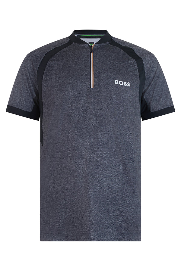 Polo Shirt Technical Short Sleeve Black Polyester