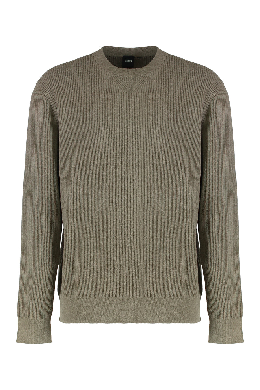 Sweater With Velvet Ribbing Open Brown Viscose Sweatshirts