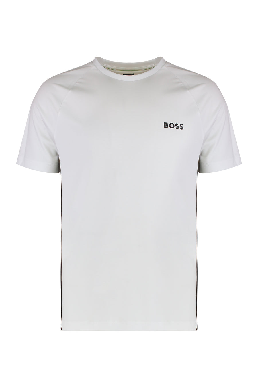 Slim Fit Nylon T-Shirt With Logo White Polyester T-shirts
