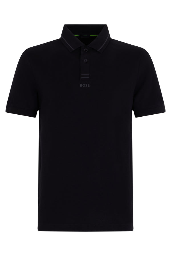 Polo Shirt Cotton Short-Sleeve Black