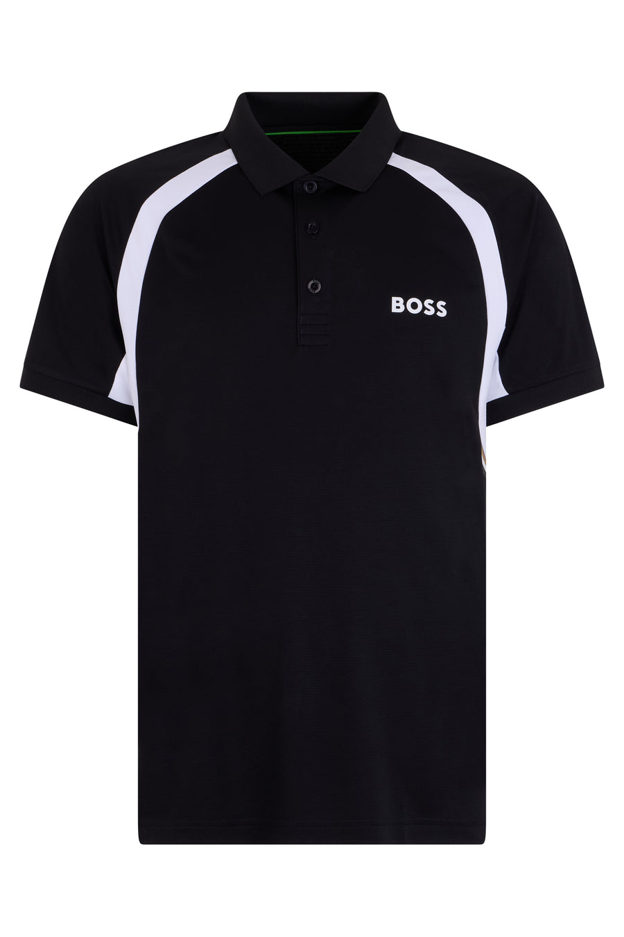Short-Sleeve Sports Polo Black Polyester Shirts
