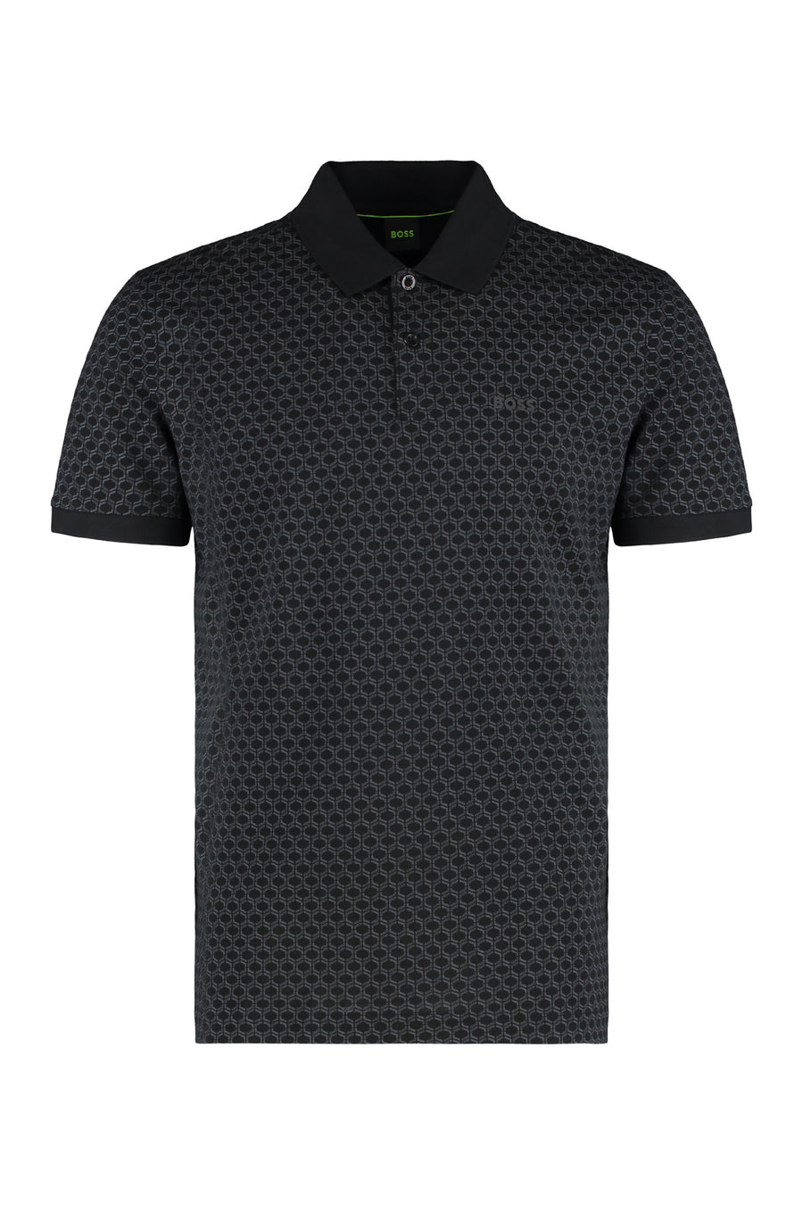 Pique Cotton Polo Shirt Black