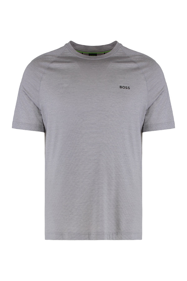 Slim Fit Sports T-Shirt Grey Lyocell T-shirts