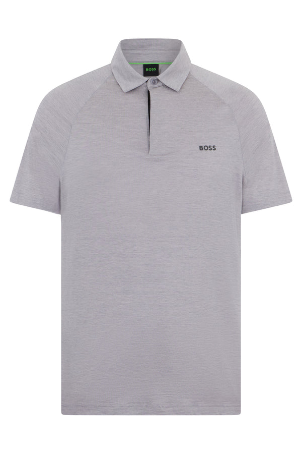 Polo Shirt Cotton Heather Grey