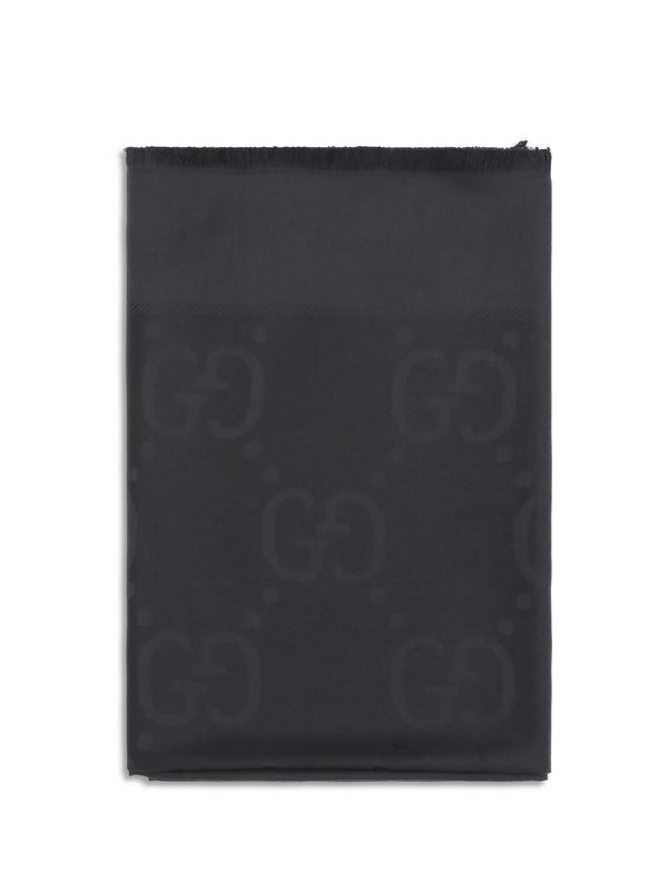 Gucci 50% Wool Ovis Aries scarf in black