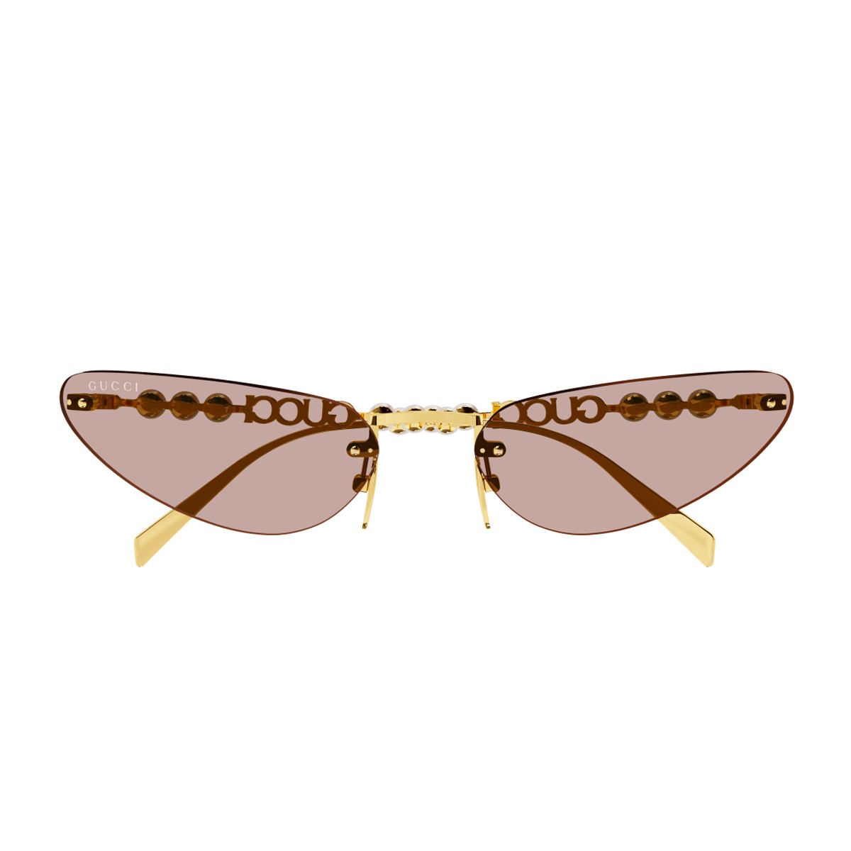 Gucci Gg1920s Linea Name Of Brand Gold / Light Pink Metallo Sunglasses