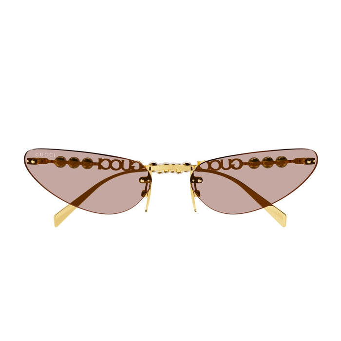 Gucci Gg1920s Linea Name Of Brand Gold / Light Pink Metallo Sunglasses