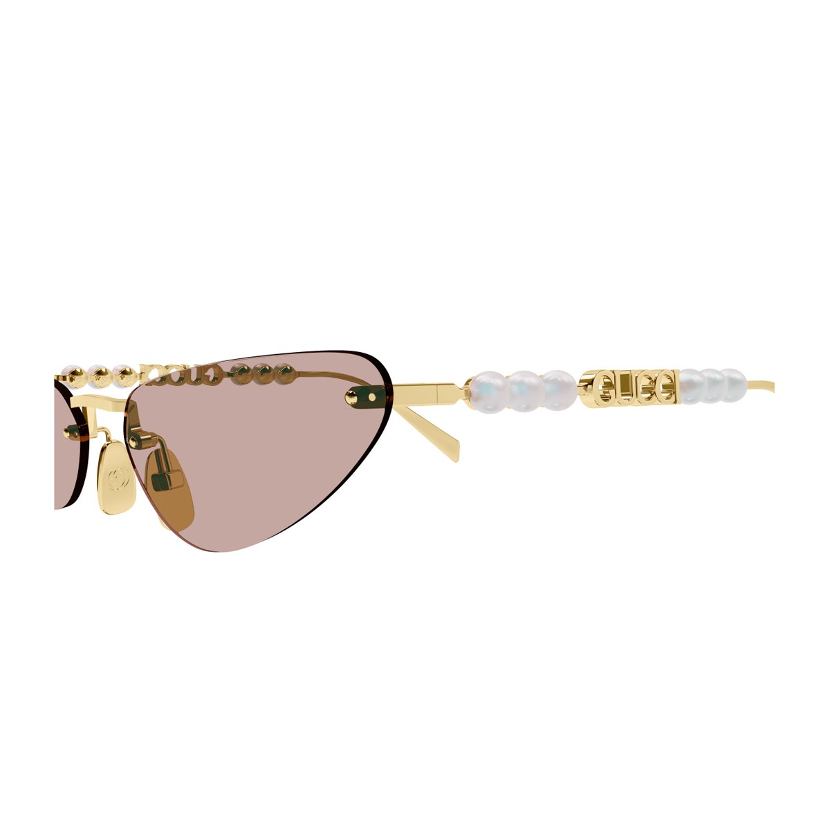 Gucci Gg1920s Linea Name Of Brand Gold / Light Pink Metallo Sunglasses