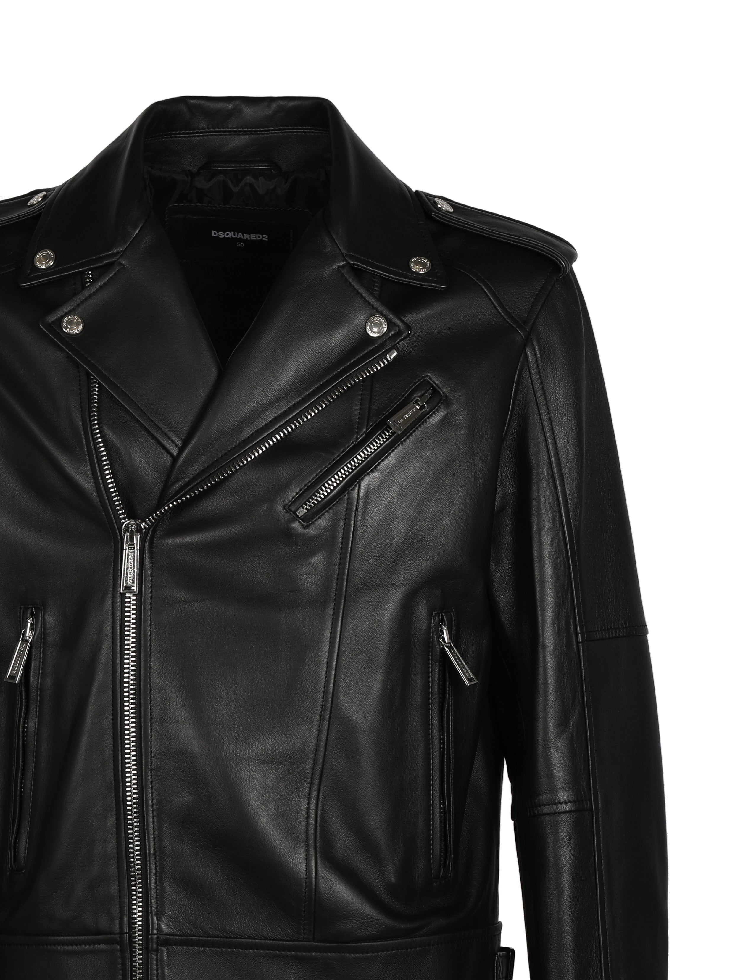 Dsquared2 Coats Black Leather